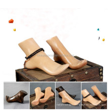 DL866 Wholesale Women wooden sock display foot mannequin sock/anklets display mannequinFashion Wooden Feet Mannequin on sale